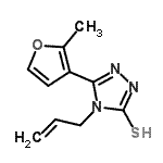 CAS 登录号：522597-61-1， 4-烯丙基-5-(2-甲基-3-呋喃基)-4H-1,2,4-三唑-3-硫醇