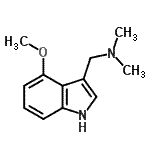 CAS 登录号：52335-75-8， 1-(4-甲氧基-1H-吲哚-3-基)-N,N-二甲基甲胺