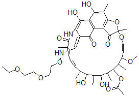 CAS 登录号：52370-31-7， 3-[2-(2-乙氧基乙氧基)乙氧基亚氨基甲基]利福霉素 Sv