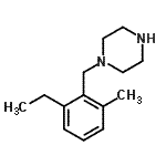 CAS 登录号：523981-51-3， 1-(2-乙基-6-甲基苄基)哌嗪