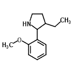 CAS 登录号：524917-95-1， 3-乙基-2-(2-甲氧基苯基)吡咯烷
