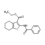 CAS 登录号：52580-57-1， 乙基2-(苯甲酰基氨基)-4,5,6,7-四氢-1-苯并噻吩-3-羧酸酯