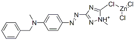 CAS#: 52769-39-8, 3-[[4-[Benzylmethylamino]Phenyl]Azo]Dimethyl-1H-1,2,4-Triazolium Trichlorozincate(1-)