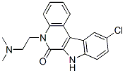 CAS 登录号:52865-60-8, 10-氯-5-(2-二甲基氨基乙基)-7H-吲哚并(2,3-c)喹啉-6(5H)-酮