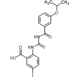 CAS 登录号：530148-49-3， 5-碘-2-{[(3-异丙氧基苯甲酰基)硫代氨基甲酰]氨基}苯甲酸