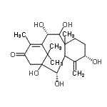CAS 登录号:5308-89-4, (3S)-1,3,4,4Aalpha,5,6,7,11,12,12Abeta-十氢-3alpha,5alpha,6alpha,11beta,12alpha-五羟基-9,12Abeta,13,13-四甲基-4-亚甲基-6,10-甲桥苯并环癸烯-8(2H)-酮