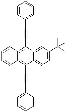 CAS 登录号：53134-87-5， 9,10-二(苯基乙炔基)-2-叔丁基蒽