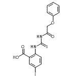 CAS 登录号：531540-54-2， 5-碘-2-{[(苯氧基乙酰基)硫代氨基甲酰]氨基}苯甲酸