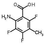 CAS 登录号：532426-49-6， 2-氨基-3,4,6-三氟-5-甲基苯甲酸