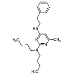 CAS 登录号：53305-50-3， N<sup>2</sup>,N<sup>2</sup>-二丁基-6-甲基-N<sup>4</sup>-(2-苯基乙基)-2,4-嘧啶二胺