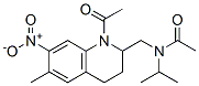 CAS 登录号：53425-82-4， N-[(1-乙酰基-1,2,3,4-四氢-6-甲基-7-硝基-2-喹啉基)甲基]-N-异丙基乙酰胺