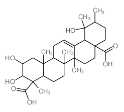 CAS 登录号：53527-49-4， (4R)-2alpha,3beta,19alpha-三羟基乌苏-12-烯-23,28-二酸