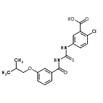 CAS 登录号：535938-97-7， 2-氯-5-{[(3-异丁氧基苯甲酰基)硫代氨基甲酰]氨基}苯甲酸