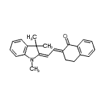 CAS 登录号：53704-25-9， (2E)-2-[(2E)-2-(1,3,3-三甲基-1,3-二氢-2H-吲哚-2-亚基)亚乙基]-3,4-二氢-1(2H)-萘酮