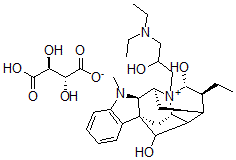 CAS 登录号:53862-81-0, 4-(3'-二乙基氨基-2'-羟基丙基)阿义马林酒石酸氢盐
