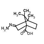 CAS 登录号：539807-41-5， (3E)-3-亚肼基-4,7,7-三甲基双环[2.2.1]庚烷-1-羧酸