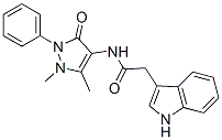 CAS 登录号：53995-76-9， N-(1,5-二甲基-3-氧代-2-苯基-吡唑-4-基)-2-(1H-吲哚-3-基)乙酰胺
