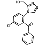 CAS 登录号：54041-98-4， {5-氯-2-[3-(羟基甲基)-4H-1,2,4-三唑-4-基]苯基}(苯基)甲酮