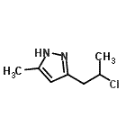 CAS 登录号：54055-33-3， 3-(2-氯丙基)-5-甲基-1H-吡唑