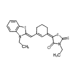 CAS 登录号：54118-07-9， (5E)-3-乙基-5-{3-[(Z)-(3-乙基-1,3-苯并噻唑-2(3H)-亚基)甲基]-2-环己烯-1-亚基}-2-硫代-1,3-噻唑烷-4-酮