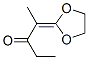CAS 登录号：5418-50-8， 2-(1,3-二氧戊环-2-亚基)-3-戊酮
