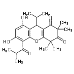 CAS 登录号：54247-23-3， 6,8-二羟基-5-异丁酰基-9-异丙基-2,2,4,4-四甲基-4,9-二氢-1H-氧杂蒽-1,3(2H)-二酮