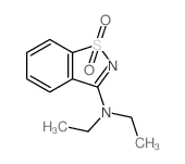 CAS 登录号：5435-30-3， 3-(二乙基氨基)-1,2-苯并异噻唑 1,1-二氧化物