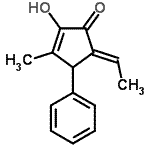 CAS 登录号：543692-39-3， (5E)-5-亚乙基-2-羟基-3-甲基-4-苯基-2-环戊烯-1-酮