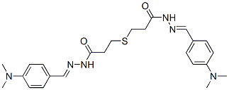 CAS#: 5457-18-1, N-[(4-Dimethylaminophenyl)Methylideneamino]-3-[2-[[(4-Dimethylaminophenyl)Methylideneamino]Carbamoyl]Ethylsulfanyl]Propanamide