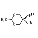 CAS 登录号：54702-55-5， 反式-5-乙炔基-2,5-二甲基-1,3-二恶烷