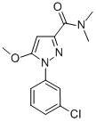 CAS 登录号:54708-51-9, 1-(3-氯苯基)-5-甲氧基-N,N-二甲基-1H-吡唑-3-甲酰胺