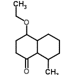 CAS 登录号：54965-51-4， 4-乙氧基-8-甲基八氢-1(2H)-萘酮