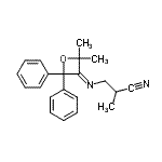 CAS 登录号：55044-22-9， 3-[(E)-(2,2-二甲基-4,4-二苯基-3-氧杂环丁基亚基)氨基]-2-甲基丙腈