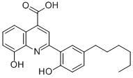 CAS 登录号:55066-81-4, 2-(2-羟基-5-N-己基苯基)-8-喹啉醇-4-羧酸