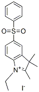 CAS 登录号:55203-51-5, 1-乙基-2,3,3-三甲基-5-(苯基磺酰基)-3H-吲哚鎓碘化物