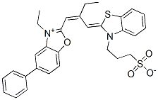 CAS 登录号：5529-89-5， 3-乙基-2-[2-[[3-(3-磺酸基丙基)-3H-苯并噻唑-2-亚基]甲基]丁-1-烯基]-5-苯基苯并恶唑鎓