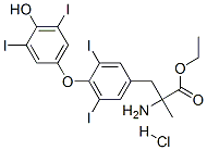 CAS 登录号:55327-22-5, O-(4-羟基-3,5-二碘苯基)-3,5-二碘-alpha-甲基-DL-酪氨酸乙酯盐酸盐