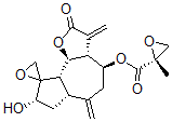 CAS 登录号：55399-34-3， [(3aR,4S,6aR,8S,9aS,9bS)-8-羟基-3,6-二亚甲基-2-氧代螺[3a,4,5,6a,7,8,9a,9b-八氢薁并[4,5-b]呋喃-9,2'-环氧乙烷]-4-基] (2R)-2-甲基环氧乙烷-2-羧酸酯