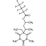 CAS 登录号:55429-80-6, 4-(5-乙基-1,3-二甲基-2,4,6-三氧代六氢-5-嘧啶基)-2-戊烷基庚氟丁酸酯