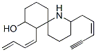 CAS 登录号：55475-52-0， 7-[(1Z)-1,3-丁二烯基]-2-[(2Z)-2-戊烯-4-炔基]-1-氮杂螺[5.5]十一烷-8-醇
