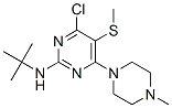 CAS 登录号:55477-20-8, 4-氯-2-(叔丁基氨基)-6-(4-甲基哌嗪并)-5-(甲硫基)嘧啶