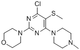 CAS 登录号:55921-68-1, 4-氯-6-(4-甲基哌嗪并)-5-甲硫基-2-吗啉基嘧啶