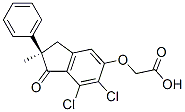 CAS 登录号：56049-89-9， (-)-[[(R)-2,3-二氢-6,7-二氯-2-甲基-1-氧代-2-苯基-1H-茚-5-基]氧基]乙酸