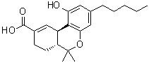 CAS 登录号：56354-06-4， (6aR,10aR)-3-戊基-1-羟基-6,6-二甲基-6a,7,8,10a-四氢苯并[c]苯并吡喃-9-羧酸