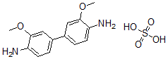 CAS 登录号:56436-30-7, 3,3'-二甲氧基-(1,1'-联苯)-4,4'-二胺硫酸盐
