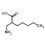 CAS 登录号：56439-53-3， 2-(氨基甲基)庚酸