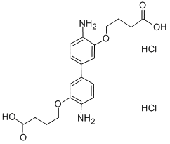 CAS 登录号:56455-90-4, gamma,gamma'-(4,4'-二氨基-3,3'-联苯亚基二氧基)二丁酸二盐酸盐