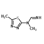 CAS 登录号：56684-75-4， N-甲基-N-(5-甲基-1,3,4-噻二唑-2-基)亚氨代甲酰胺