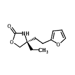 CAS 登录号：566938-31-6， (4R)-4-乙基-4-[2-(2-呋喃基)乙基]-1,3-恶唑烷-2-酮