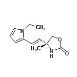 CAS 登录号：566938-46-3， (4R)-4-[(E)-2-(1-乙基-1H-吡咯-2-基)乙烯基]-4-甲基-1,3-恶唑烷-2-酮